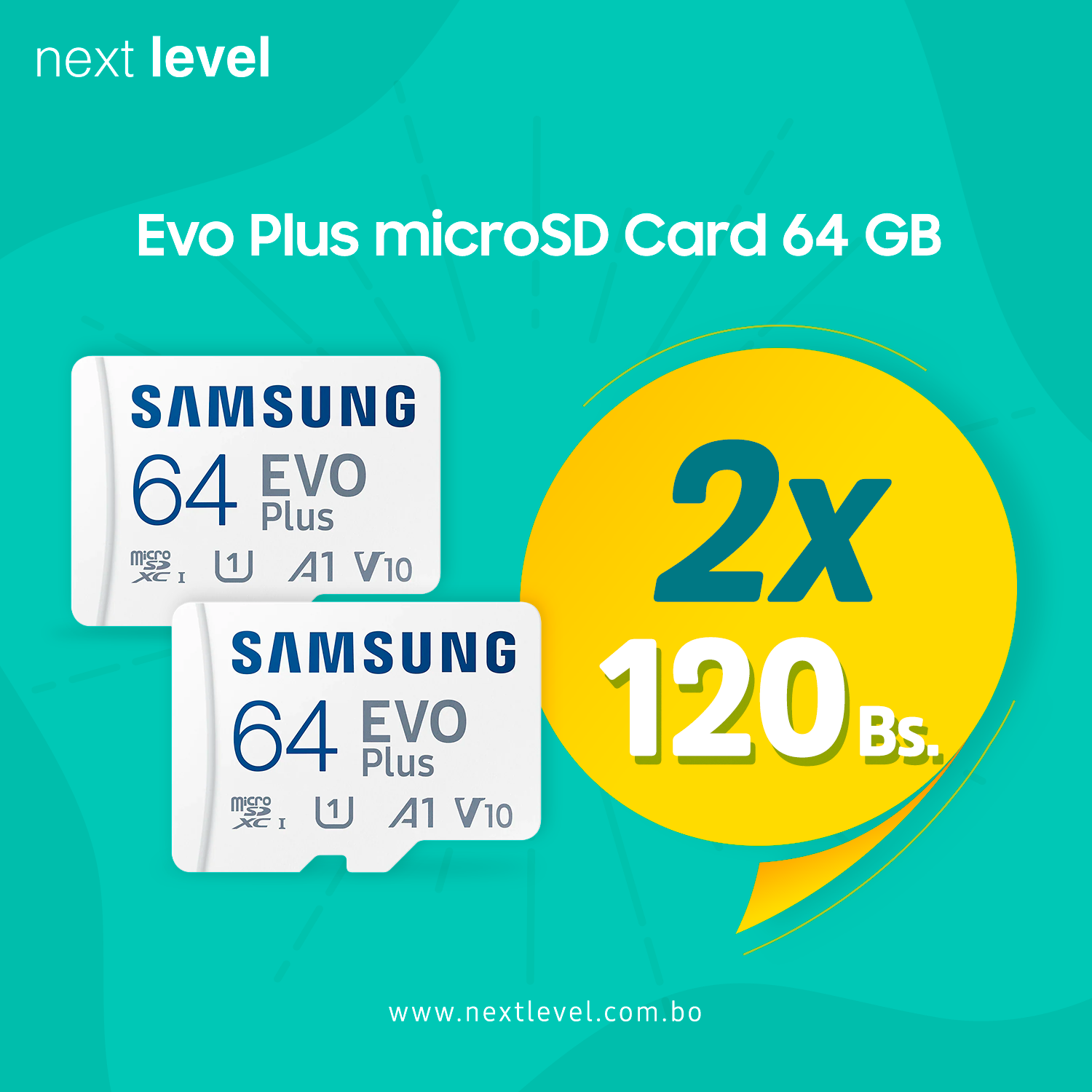 64GB Evo Plus microSD Card (2021) – NEXT LEVEL